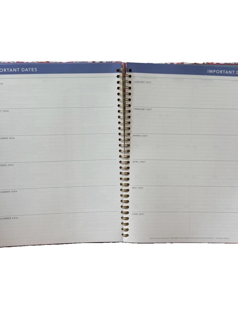 Clementine Paper inc. 12 month Large Size Planner 11x9”Pink Floral 2026-2027